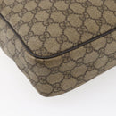 GUCCI GG Supreme Shoulder Bag PVC Brown Gold 201448 Auth ka392-17