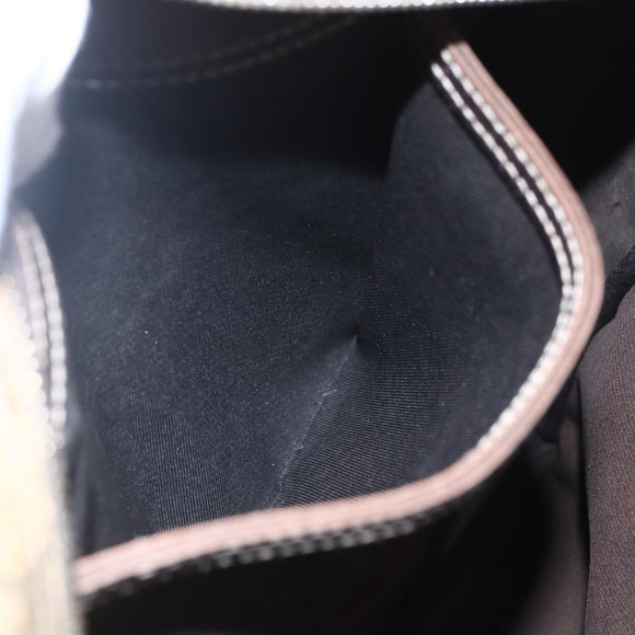 GUCCI GG Supreme Shoulder Bag PVC Brown Gold 201448 Auth ka392