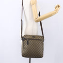 GUCCI GG Supreme Shoulder Bag PVC Brown Gold 201448 Auth ka392-23