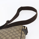 GUCCI GG Supreme Shoulder Bag PVC Brown Gold 201448 Auth ka392-8