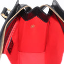 CELINE Hand Bag Leather Black Gold Auth ka3921-19