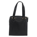 CELINE Hand Bag Leather Black Gold Auth ka3921-2