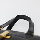 CELINE Hand Bag Leather Black Gold Auth ka3921-8
