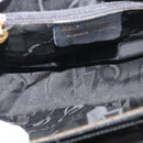 Salvatore Ferragamo Vala Hand Bag Patent leather Black Gold Auth ka3922-17