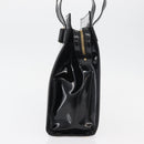 Salvatore Ferragamo Vala Hand Bag Patent leather Black Gold Auth ka3922-4