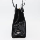 Salvatore Ferragamo Vala Hand Bag Patent leather Black Gold Auth ka3922-5