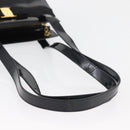 Salvatore Ferragamo Vala Hand Bag Patent leather Black Gold Auth ka3922-7