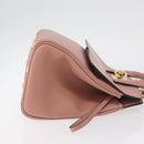 Salvatore Ferragamo Gancini Hand Bag Leather 2way Pink Gold Auth ka3924A-4