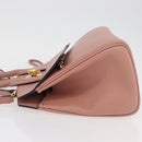 Salvatore Ferragamo Gancini Hand Bag Leather 2way Pink Gold Auth ka3924A-5