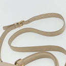 Salvatore Ferragamo Gancini Hand Bag Leather 2way Yellow Gold Auth ka3925A-10