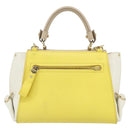 Salvatore Ferragamo Gancini Hand Bag Leather 2way Yellow Gold Auth ka3925A-3