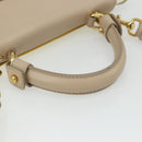 Salvatore Ferragamo Gancini Hand Bag Leather 2way Yellow Gold Auth ka3925A-7