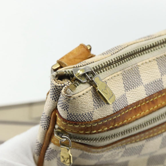 LOUIS VUITTON Damier Azur Pochette Bosphore Shoulder Bag N51112 LV Auth ka3927