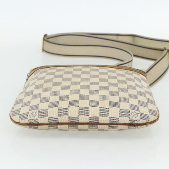 LOUIS VUITTON Damier Azur Pochette Bosphore Shoulder Bag N51112 LV Auth ka3927