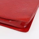LOUIS VUITTON Monogram Vernis Motto Accessory Pouch Red M91137 LV Auth ka393-16