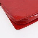 LOUIS VUITTON Monogram Vernis Motto Accessory Pouch Red M91137 LV Auth ka393-17