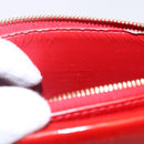 LOUIS VUITTON Monogram Vernis Motto Accessory Pouch Red M91137 LV Auth ka393-18