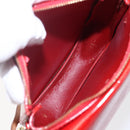 LOUIS VUITTON Monogram Vernis Motto Accessory Pouch Red M91137 LV Auth ka393-11