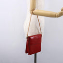 LOUIS VUITTON Monogram Vernis Motto Accessory Pouch Red M91137 LV Auth ka393-22