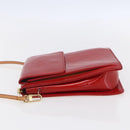 LOUIS VUITTON Monogram Vernis Motto Accessory Pouch Red M91137 LV Auth ka393-3