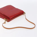LOUIS VUITTON Monogram Vernis Motto Accessory Pouch Red M91137 LV Auth ka393-7