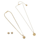 GIVENCHY Necklace metal 3 Set Gold Tone Auth ka3931-1