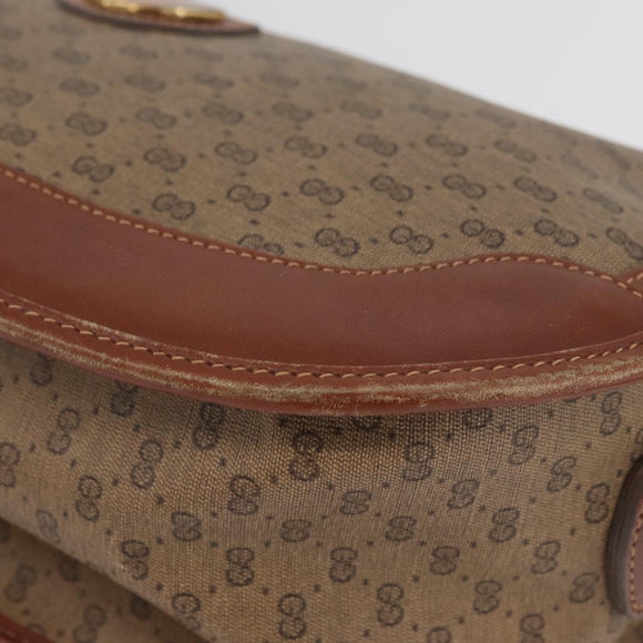 GUCCI Micro GG Supreme Shoulder Bag PVC Beige Gold 001 067 0445 Auth ka3932