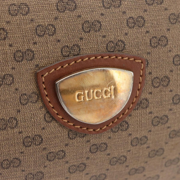 GUCCI Micro GG Supreme Shoulder Bag PVC Beige Gold 001 067 0445 Auth ka3932