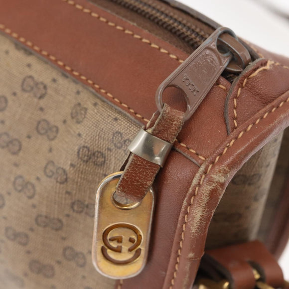 GUCCI Micro GG Supreme Shoulder Bag PVC Beige Gold 001 067 0445 Auth ka3932