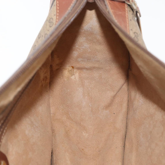 GUCCI Micro GG Supreme Shoulder Bag PVC Beige Gold 001 067 0445 Auth ka3932