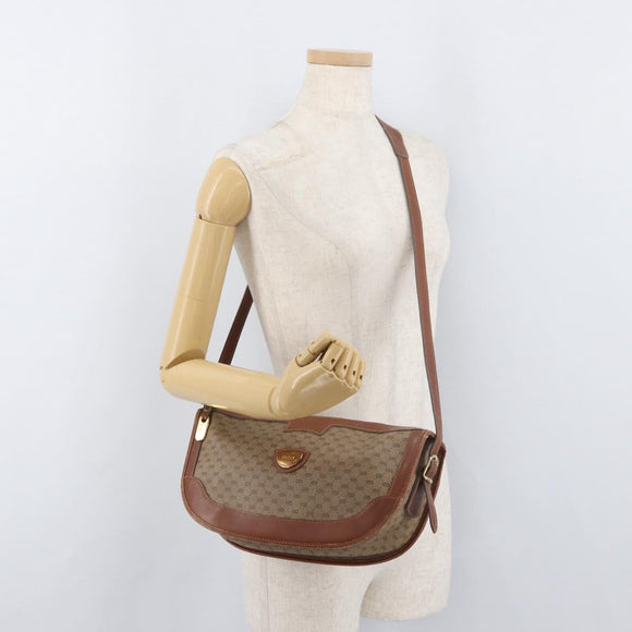 GUCCI Micro GG Supreme Shoulder Bag PVC Beige Gold 001 067 0445 Auth ka3932