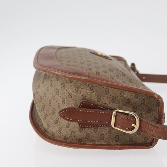 GUCCI Micro GG Supreme Shoulder Bag PVC Beige Gold 001 067 0445 Auth ka3932