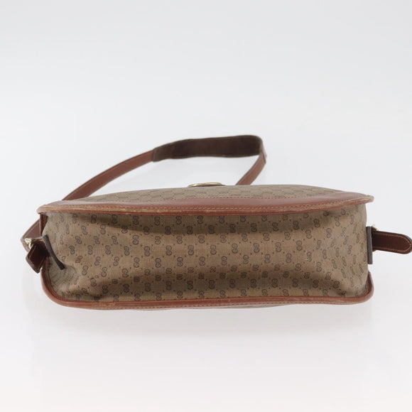 GUCCI Micro GG Supreme Shoulder Bag PVC Beige Gold 001 067 0445 Auth ka3932