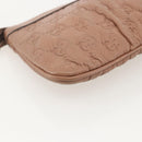 GUCCI GG Canvas Guccissima Pouch Leather Pink Gold 212203 Auth ka3934-16