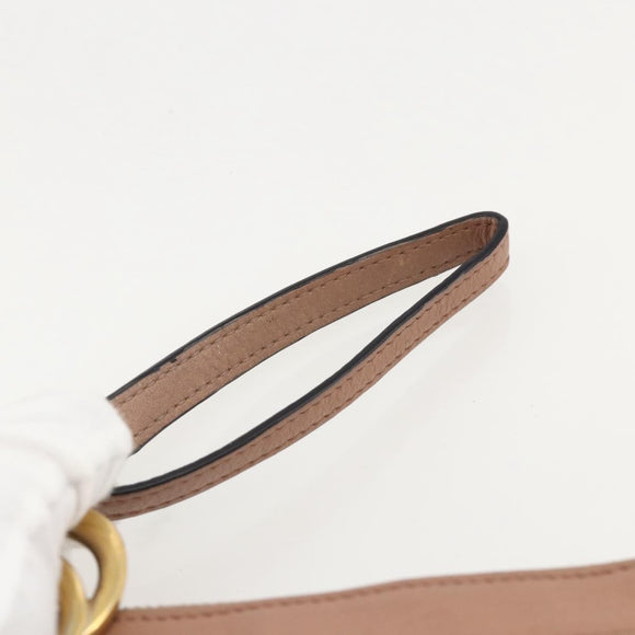 GUCCI GG Canvas Guccissima Pouch Leather Pink Gold 212203 Auth ka3934