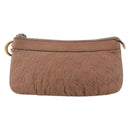 GUCCI GG Canvas Guccissima Pouch Leather Pink Gold 212203 Auth ka3934-13