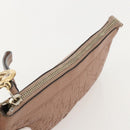 GUCCI GG Canvas Guccissima Pouch Leather Pink Gold 212203 Auth ka3934-5