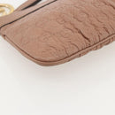 GUCCI GG Canvas Guccissima Pouch Leather Pink Gold 212203 Auth ka3934-14