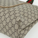 GUCCI GG Plus Supreme Web Sherry Line Tote Bag PVC Beige Red Auth ka3941-10
