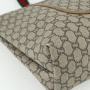 GUCCI GG Plus Supreme Web Sherry Line Tote Bag PVC Beige Red Auth ka3941-11