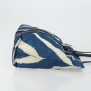 FENDI Tote Bag Nylon Blue Silver Auth ka3942-4