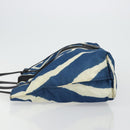 FENDI Tote Bag Nylon Blue Silver Auth ka3942-5