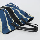 FENDI Tote Bag Nylon Blue Silver Auth ka3942-6