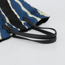 FENDI Tote Bag Nylon Blue Silver Auth ka3942-7