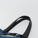 FENDI Tote Bag Nylon Blue Silver Auth ka3942-8