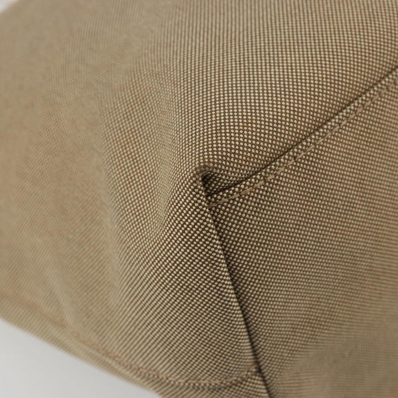PRADA Tote Bag Canvas Beige Gold Auth ka3943