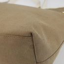 PRADA Tote Bag Canvas Beige Gold Auth ka3943-12