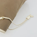 PRADA Tote Bag Canvas Beige Gold Auth ka3943-14