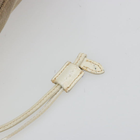 PRADA Tote Bag Canvas Beige Gold Auth ka3943