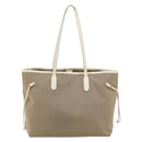 PRADA Tote Bag Canvas Beige Gold Auth ka3943-3